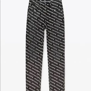 Alexander Wang all over denim grey aged denim size 26